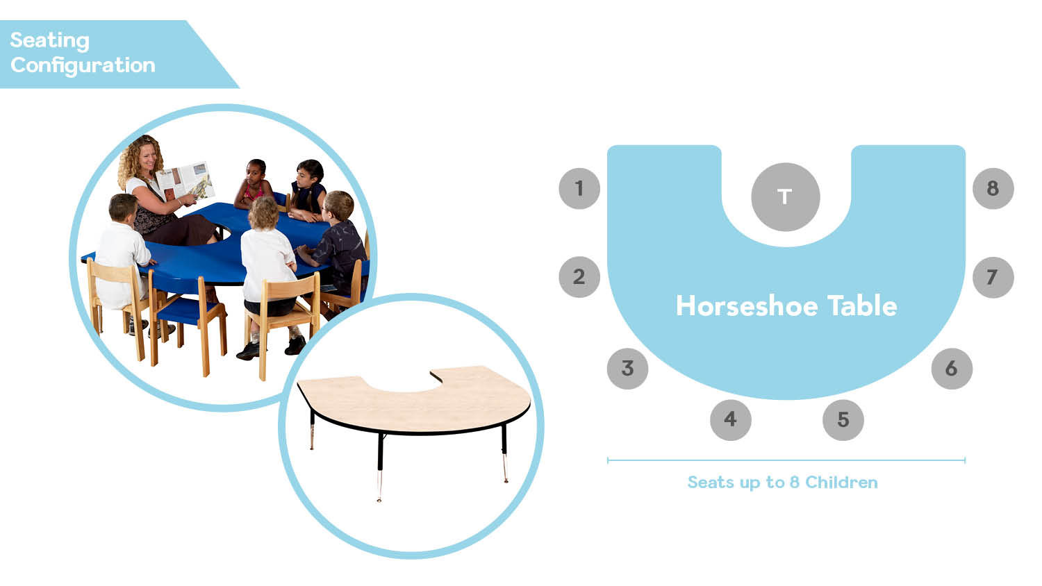 Adjustable Height Horseshoe Table - Learn Play Nexus