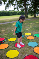 Rainbow™ Circle Indoor/Outdoor Carpet Tiles with holdall - Pack of 30