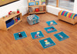 Yoga Position Indoor/Outdoor Carpet Tiles with holdall - Pack of 32