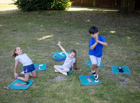 Yoga Position Indoor/Outdoor Carpet Tiles with holdall - Pack of 32