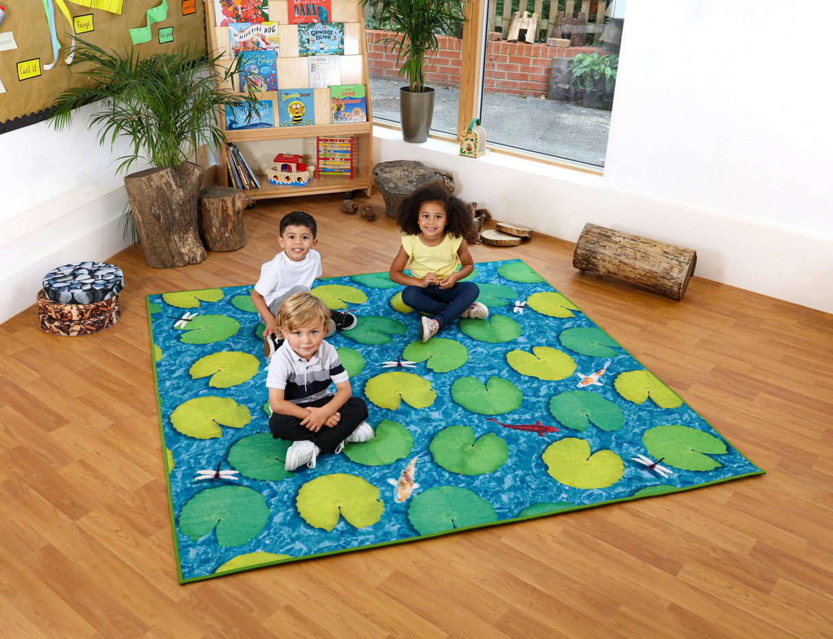 Natural World™ Grass & Lily Pads Double Sided Carpet