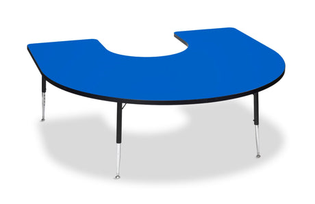 Tuf-Top™ Height Adjustable Horseshoe Table - Blue