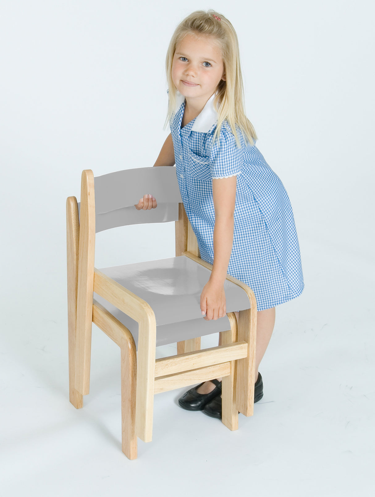 Tuf Class™ Wooden Chair Grey (set of 2) - S3