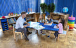 Tuf-Top™ Height Adjustable Rectangular Table - Blue