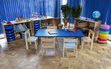 Tuf-Top™ Height Adjustable Rectangular Table - Blue