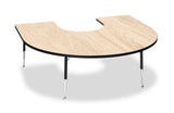 Tuf-Top™ Height Adjustable Horseshoe Table - Maple