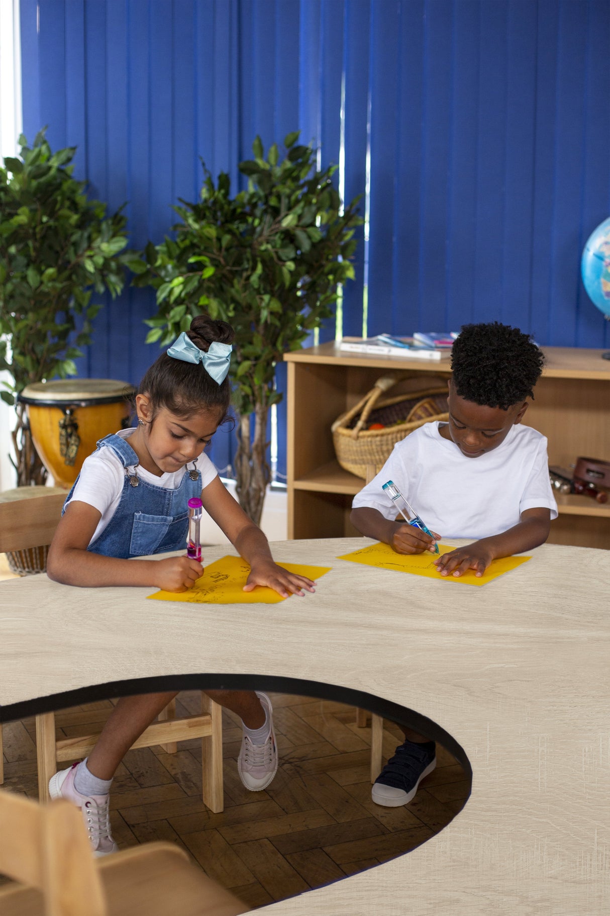 Tuf-Top™ Height Adjustable Horseshoe Table - Maple