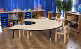 Tuf-Top™ Height Adjustable Horseshoe Table - Maple