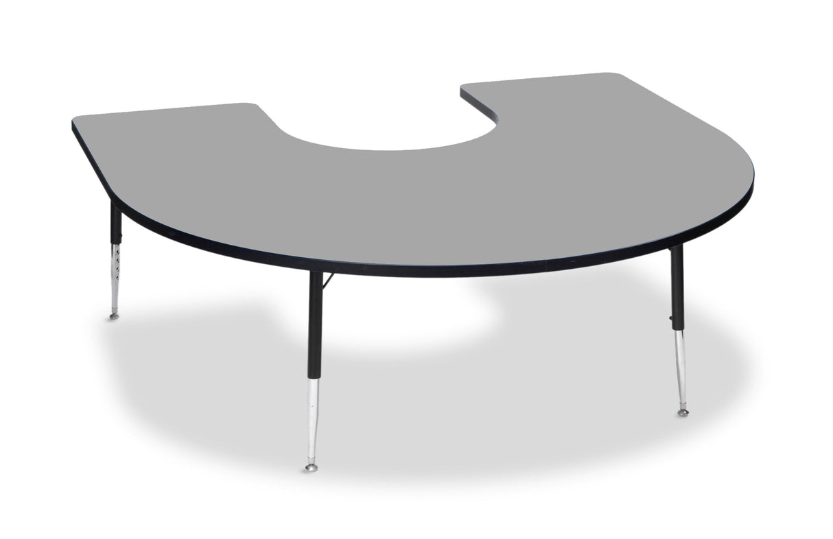 Tuf-Top™ Height Adjustable Horseshoe Table - Grey