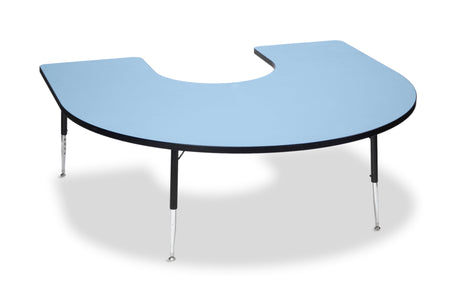 Tuf-Top™ Height Adjustable Horseshoe Table - Sky Blue
