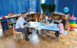 Tuf-Top™ Height Adjustable Rectangular Table - Sky Blue