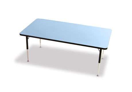Tuf-Top™ Height Adjustable Rectangular Table - Sky Blue