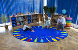 Rainbow™ Oval Pencils Alphabet Carpet