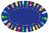 Rainbow™ Oval Pencils Alphabet Carpet