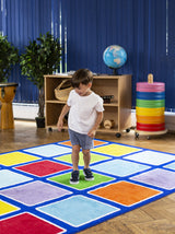 Rainbow™ Squares Rectangular Placement Carpet