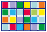 Rainbow™ Squares Rectangular Placement Carpet