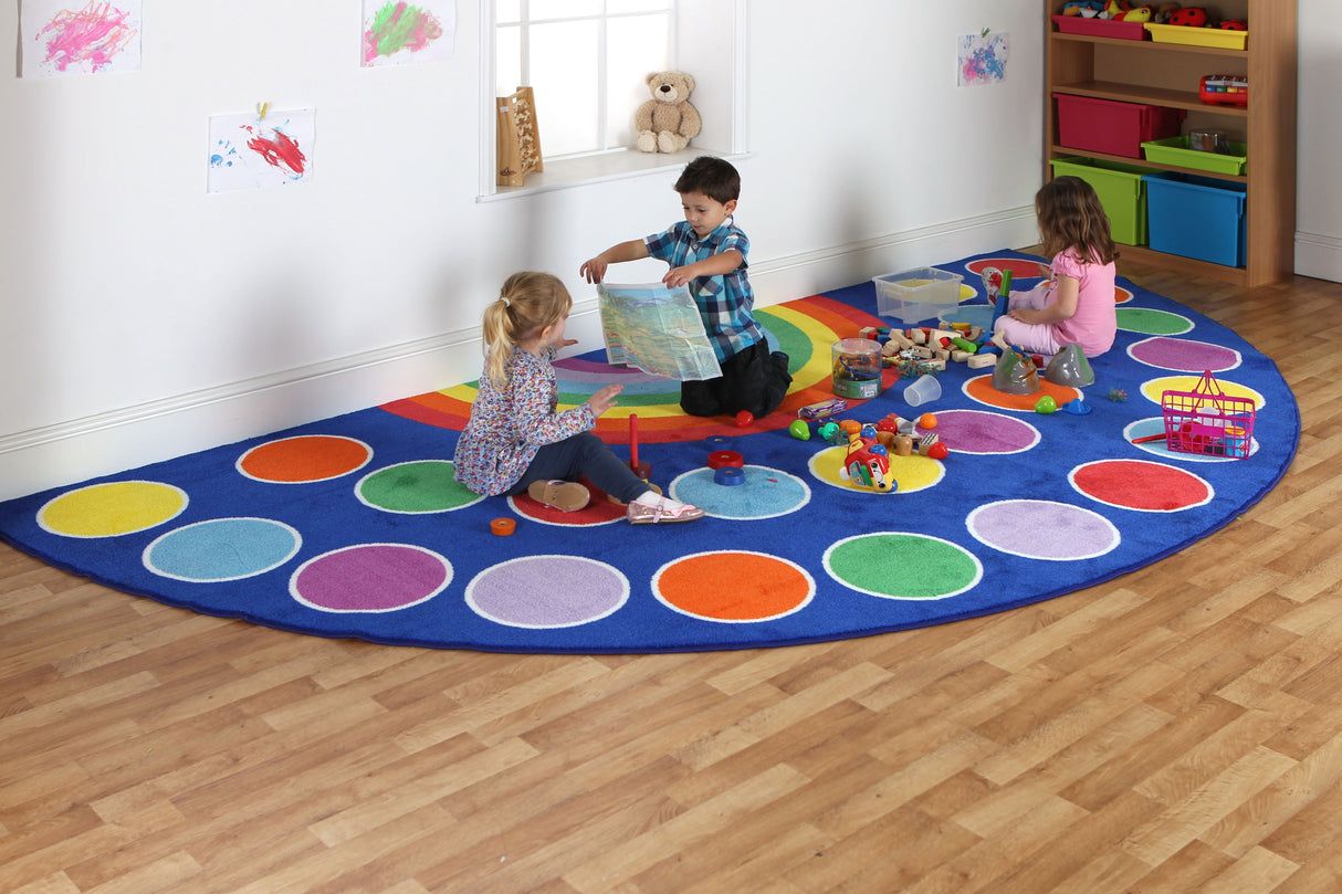 Rainbow™ Large Semi-Circle Placement Carpet
