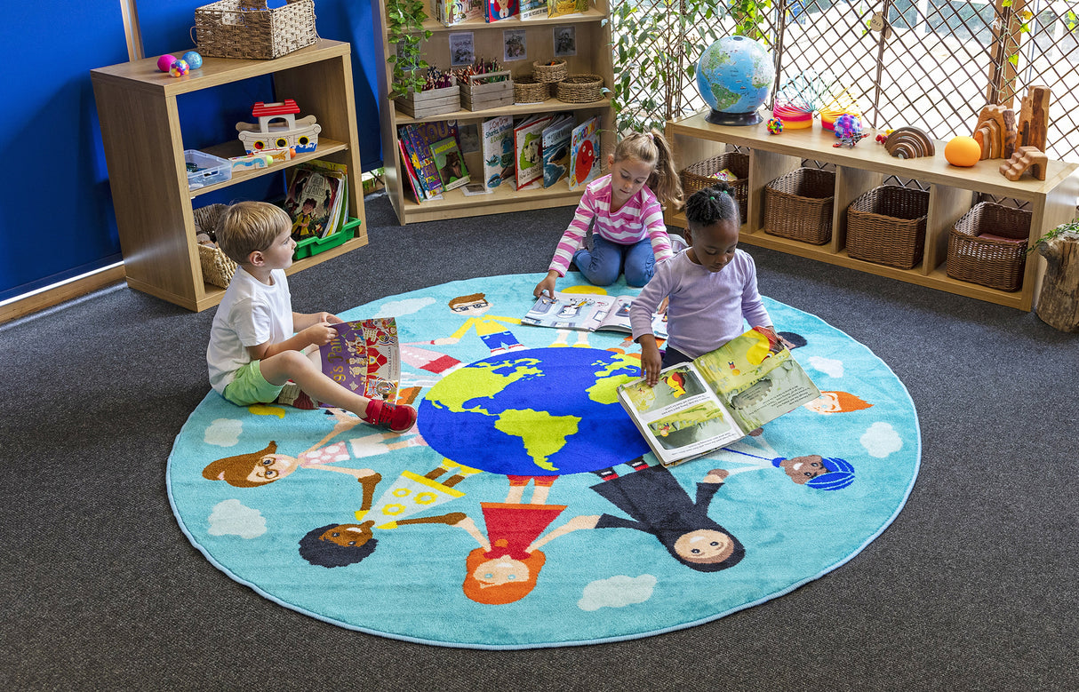 Children of the World™ Multi Cultural Carpet - Teal