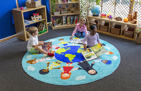 Children of the World™ Multi Cultural Carpet - Teal