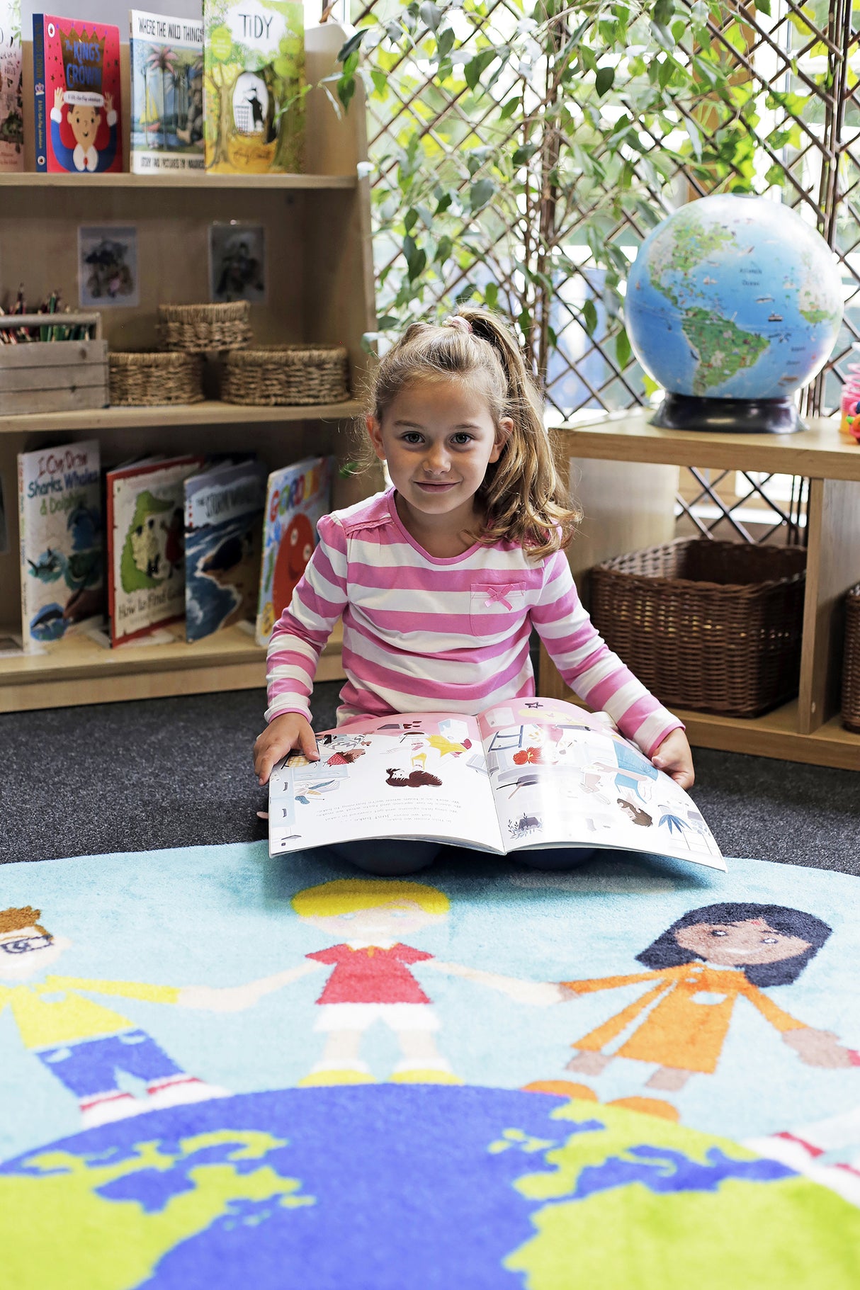 Children of the World™ Multi Cultural Carpet - Teal