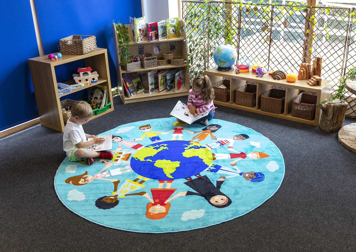 Children of the World™ Multi Cultural Carpet - Teal
