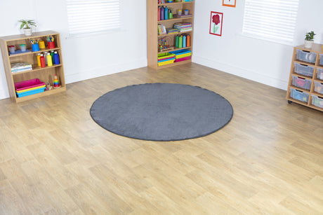 Grey Circular Carpet