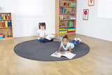 Grey Circular Carpet