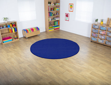 Navy Circular Carpet