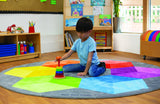 Rainbow™ Polygons Circular Carpet