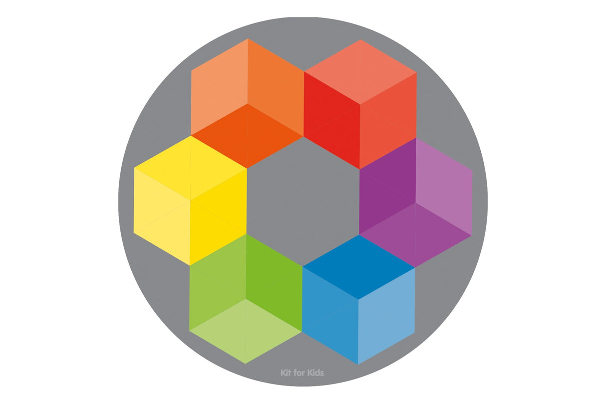 Rainbow™ Polygons Circular Carpet