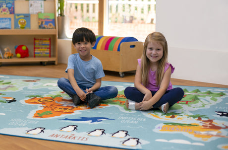 German Animals & Places of the World Carpet