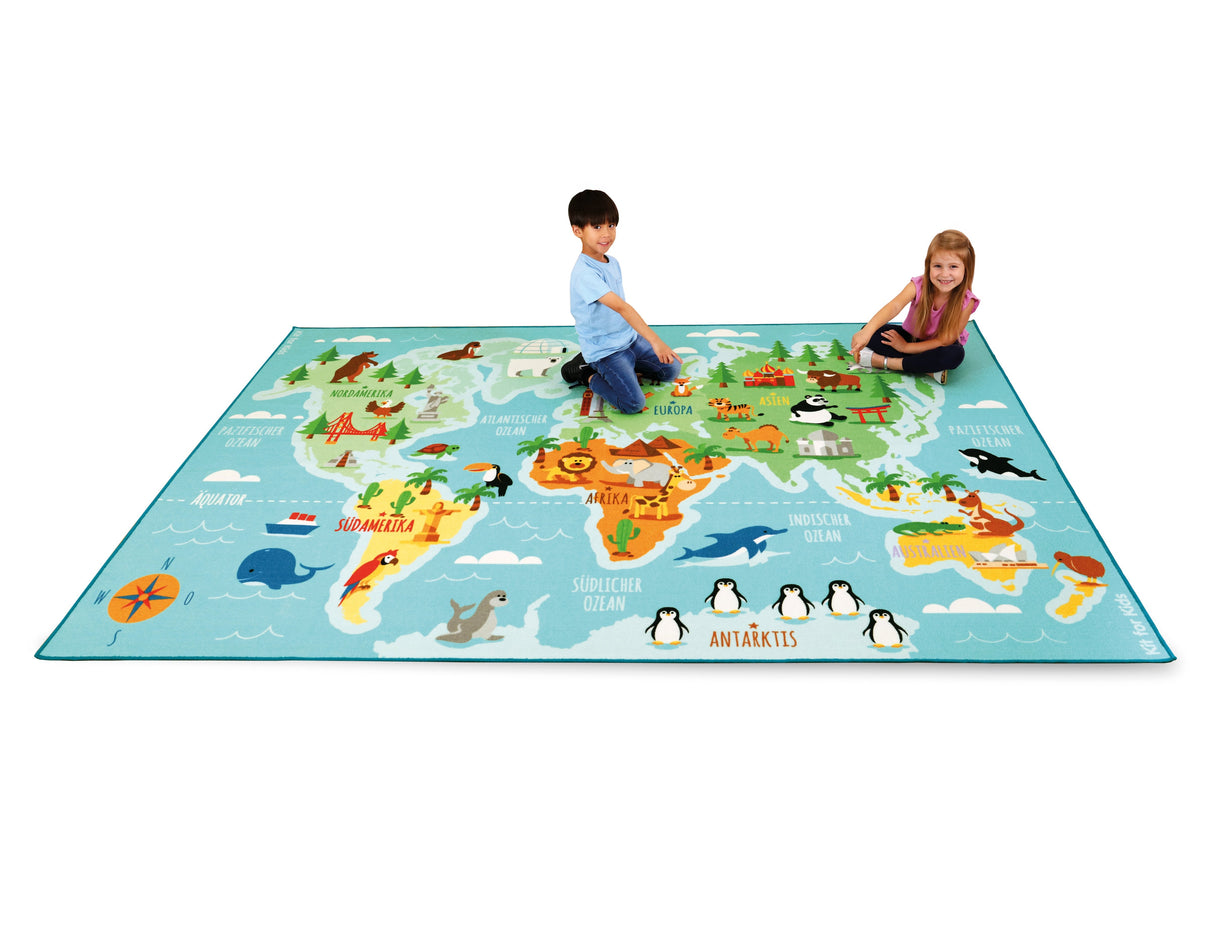 German Animals & Places of the World Carpet