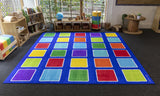 Rainbow™ Squares Large Placement Carpet