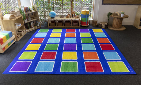 Rainbow™ Squares Large Placement Carpet