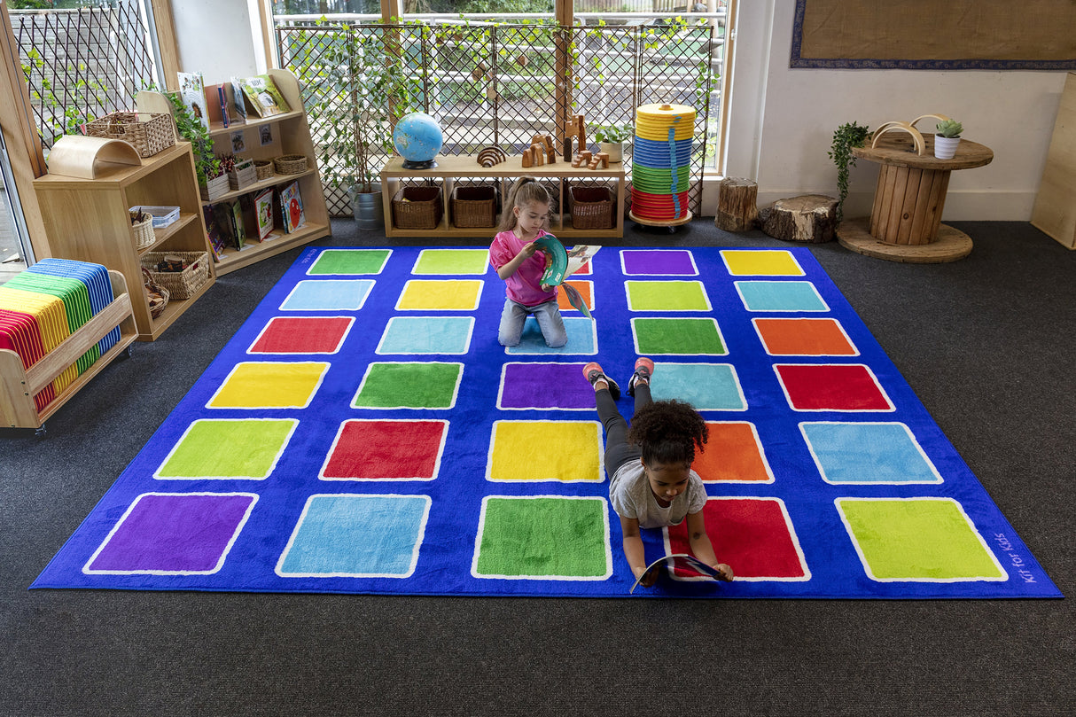 Rainbow™ Squares Large Placement Carpet