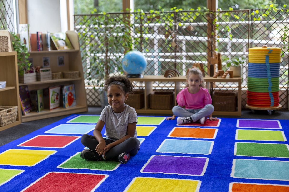 Rainbow™ Squares Large Placement Carpet