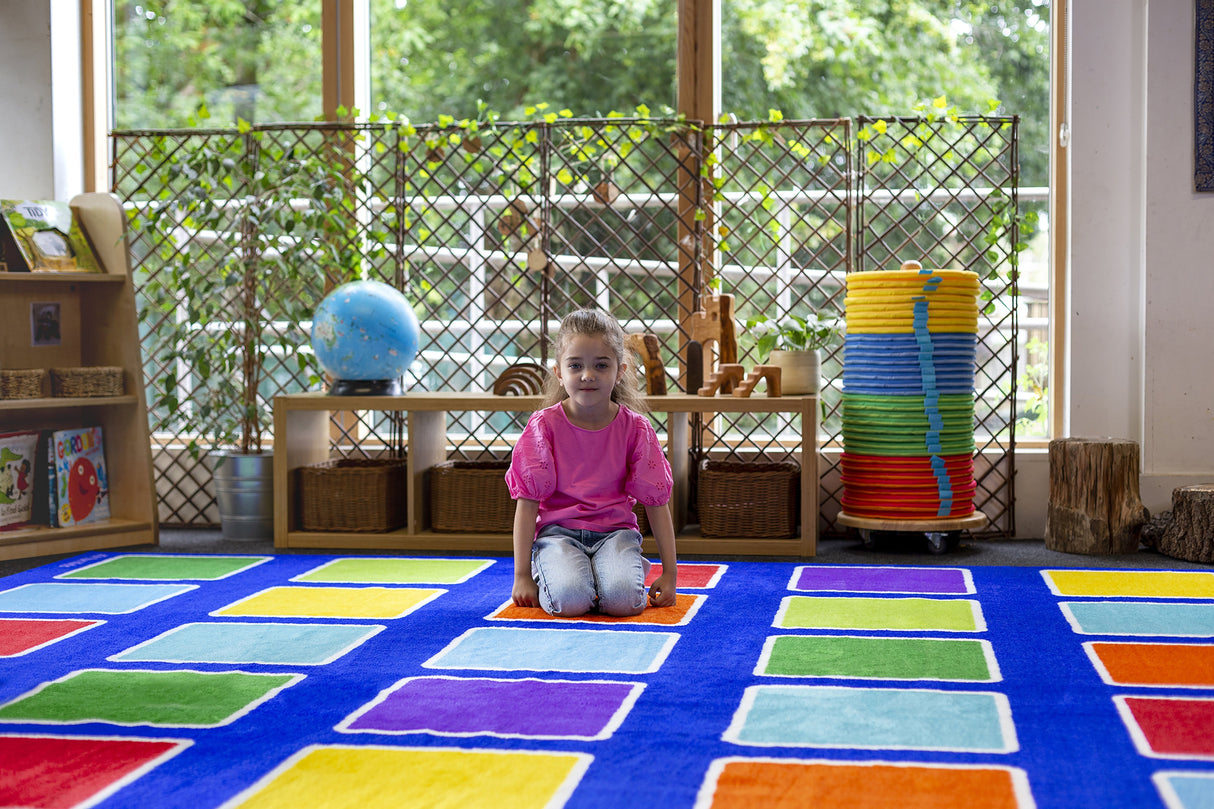 Rainbow™ Squares Large Placement Carpet