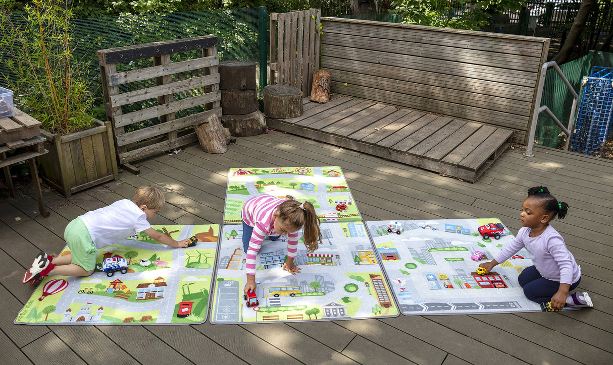 Small World Road Map Set 1 Indoor/Outdoor Carpets