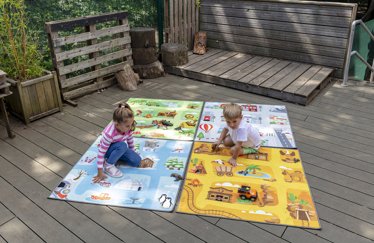 Small World Road Map Set 2 Indoor/Outdoor Carpets