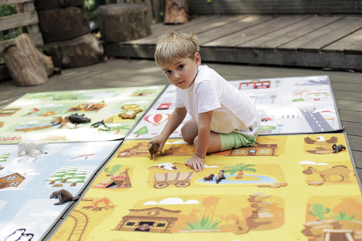 Small World Road Map Set 2 Indoor/Outdoor Carpets