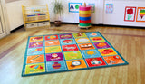 Square Alphabet Carpet