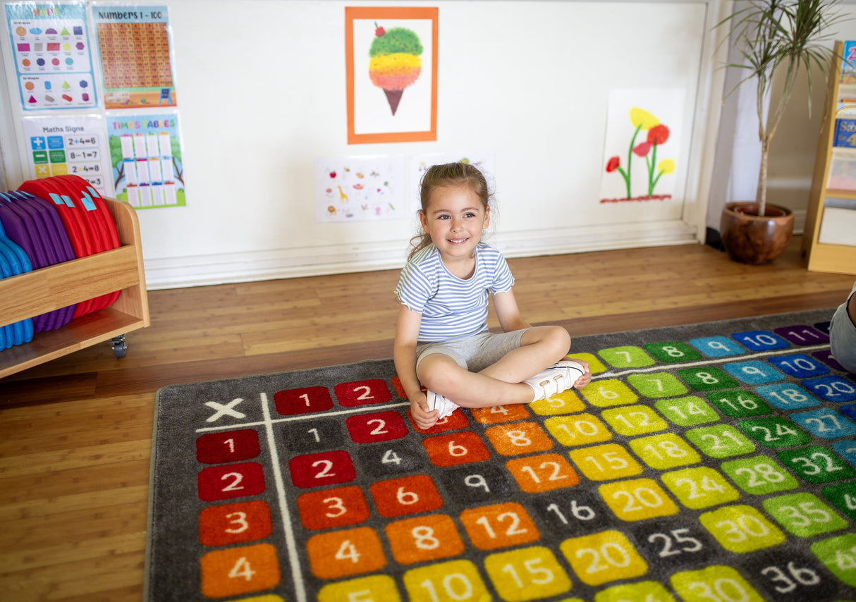 Multiplication Grid carpet