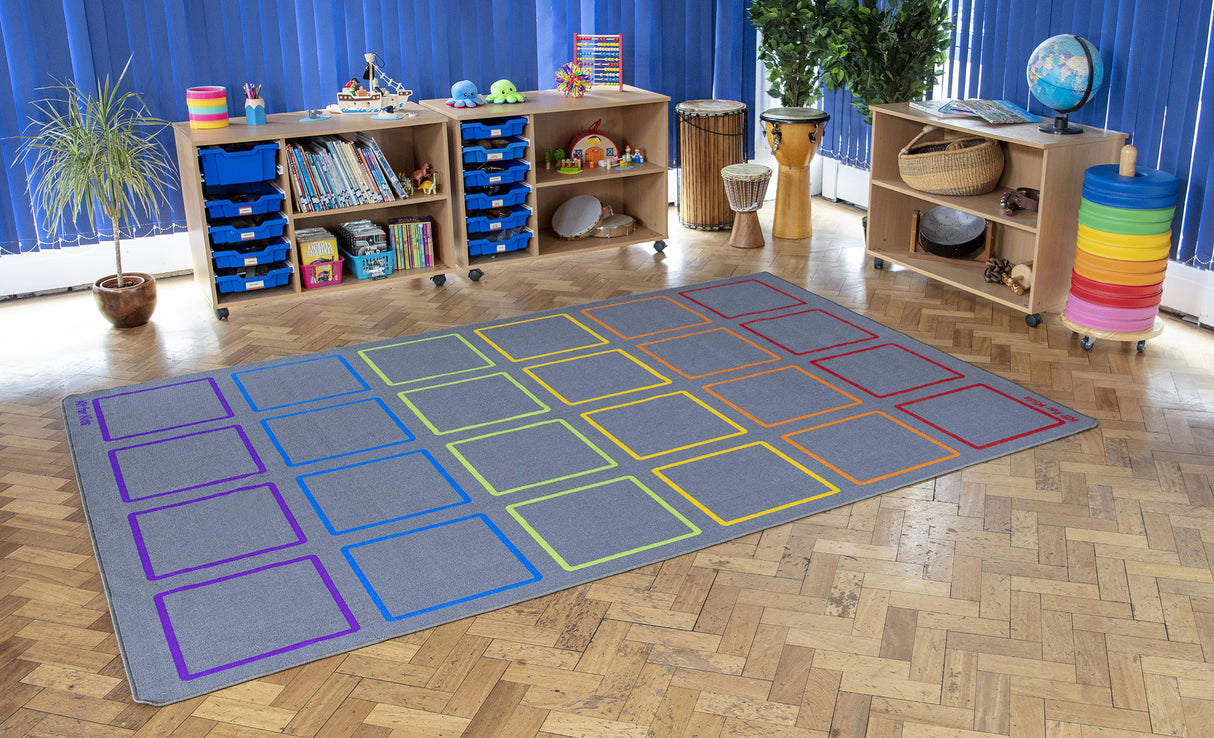 Essentials™ Rainbow Squares Indoor/Outdoor Carpet