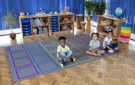 Essentials™ Rainbow Squares Indoor/Outdoor Carpet