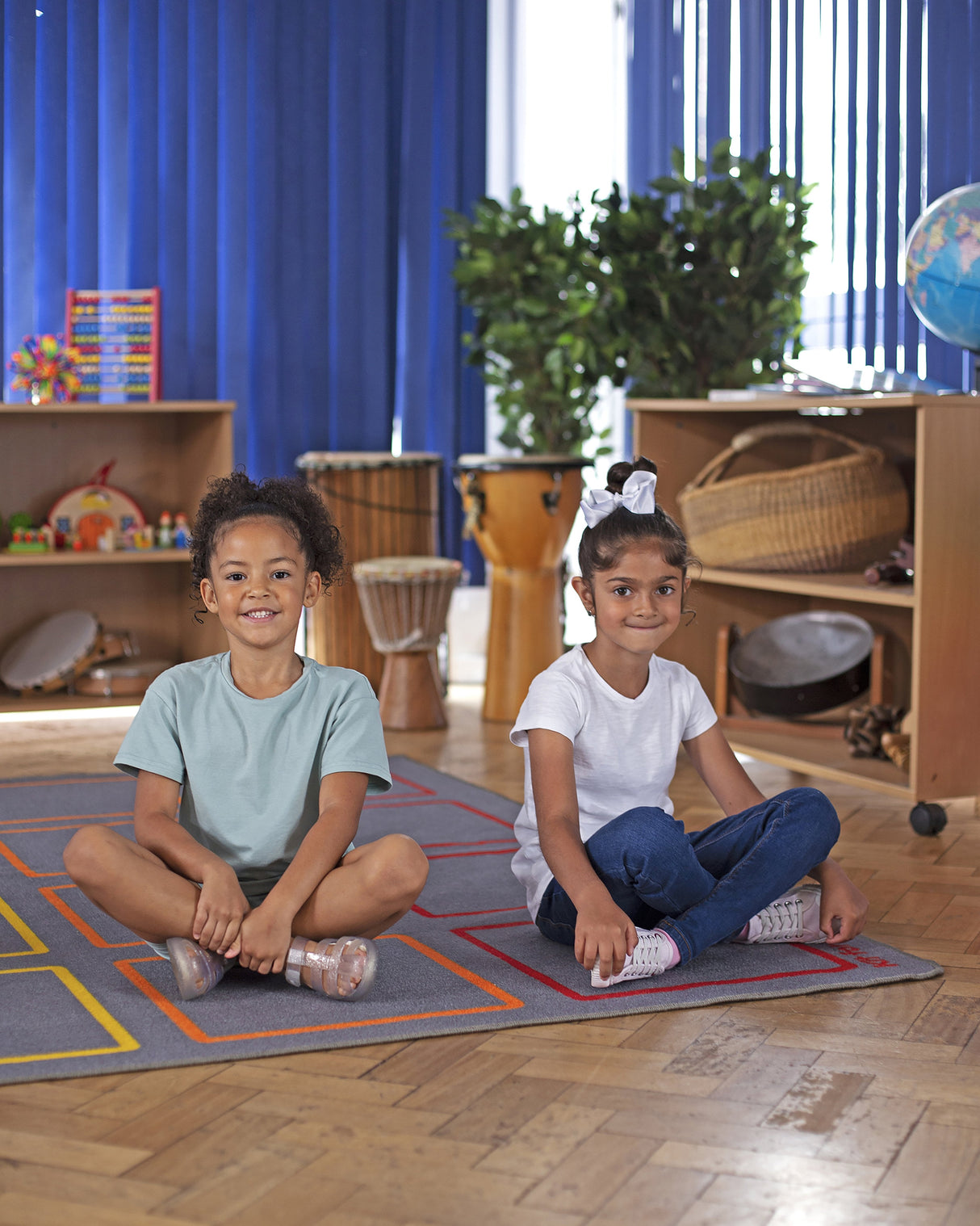 Essentials™ Rainbow Squares Indoor/Outdoor Carpet