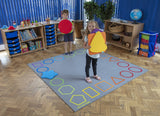 Essentials™ Rainbow Geometric Border Carpet
