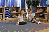 Essentials™ Rainbow Geometric Border Carpet
