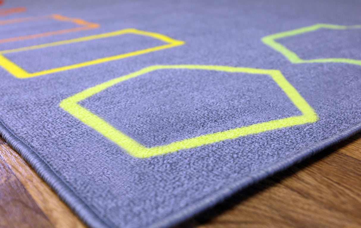 Essentials™ Rainbow Geometric Border Carpet