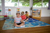 Water Droplet Super Deluxe Carved Carpet