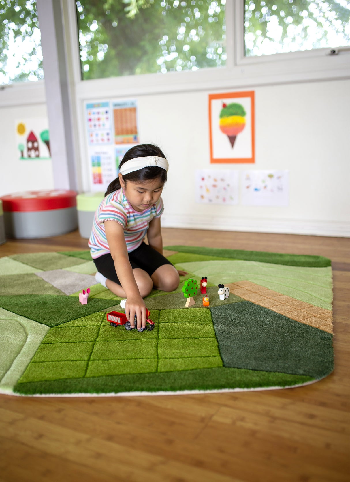 Aerial Landscape Super Deluxe Carved Carpet